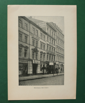Page Architekture Berlin 1898 Hotel Janson Mittelstreet city view